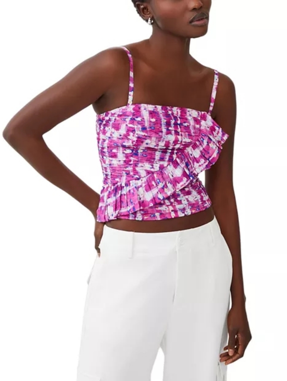 FRENCH CONNECTION Aria Faris Printed Sleeveless Top Sz 8 New
